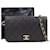 Chanel CC bolsa de couro acolchoado com aba completa A03571 Preto  ref.1066739