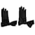 Louis Vuitton Guanti in pelle nera e seta Nero  ref.1066758