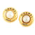 Chanel Pendientes de clip con logo y perlas artificiales Dorado Metal  ref.1066776