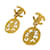 Chanel Boucles d'oreilles pendantes avec logo découpé CC Métal Doré  ref.1066781