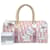 Dior Schräge, mädchenhafte Mini-Boston-Tasche aus Segeltuch Pink Leinwand  ref.1066807