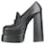 Versace Black Aevitas platform loafers - size EU 37 Leather  ref.1066850