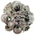 Chanel CC-Ring aus Metall und brauner Emaille Silber  ref.1067389