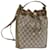 GUCCI GG Canvas Web Sherry Line Shoulder Bag PVC Leather Beige Green Auth 53271 Red  ref.1067493