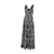 Chanel 12Vestido maxi de seda preta com logotipo K$ CC Preto  ref.1067711
