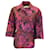 Dries van Noten Fuchsia / Red Multi Belted Jacquard Jacket Multiple colors Polyester  ref.1067871