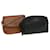 Burberrys Clutch Shoulder Bag Leather 2Set Black Brown Auth bs5344  ref.1068205