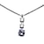 & Other Stories Platinum Diamond & Tanzanite Drop Pendant Necklace Silvery Metal  ref.1068643