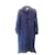 Vestido camisa vintage Yves Saint Laurent Rosa Azul marinho Algodão  ref.1068864