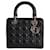 Christian Dior Lady Dior Medium bag Black Silver hardware Leather  ref.1068876