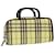 BURBERRY Nova Check Hand Bag Nylon Leather Yellow Brown Auth 53816  ref.1068953