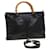 GUCCI Bamboo Hand Bag Leather 2way Black Auth fm2374  ref.1069316