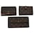 LOUIS VUITTON Monogram Wallet 3set LV Auth 45620 Brown Cloth  ref.1069374