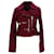 Alexander McQueen Biker Jacket in Burgundy Wool Dark red  ref.1069431