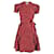 Diane Von Furstenberg Robe portefeuille à pois en soie rouge  ref.1069665