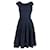 Prada Broderie Anglaise Belted Dress in Navy Blue Cotton  ref.1069704