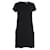 Vestido estilo camiseta con dobladillo sin rematar en acetato negro de Isabel Marant Fibra de celulosa  ref.1069731