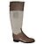 Timeless Botas Chanel acolchoadas até o joelho em camurça e couro creme e marrom Branco Cru