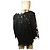 Autre Marque Blusa nera con paillettes e maniche 3/4 Nero - vista 3