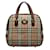 Burberry Haymarket Check Canvas Handbag Canvas Handbag in Good condition Brown Cloth  ref.1070021