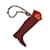Hermès Leather Present Boot Bag Charm Red Pony-style calfskin  ref.1070029