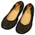 LANVIN Classic light black calf leather leather ballet shoes flats ballerina size 40  ref.1070260
