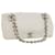 CHANEL Braid Flap Chain Umhängetasche Baumwolle Weiß CC Auth bs8243  ref.1070308