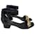 LOUIS VUITTON  Sandals T.eu 38.5 leather Black  ref.1070412