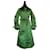 Céline CELINE TRENCH COAT Dark green Silk Polyester  ref.1070585