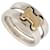 Hermès VINTAGE HERMES OLYMPUS gefütterter RING 54 Massives Silber 925 & gelbes Gold 18K-RING Leder  ref.1070757