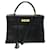 Hermès SAC A MAIN HERMES KELLY 32 RETOURNE EN CUIR TOGO NOIR BANDOULIERE PURSE HAND BAG  ref.1070857