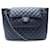 NEW CHANEL HANDBAG CABAS PARIS-EDIMBURGH QUILTED SHOPPING TOTE BAG Navy blue Leather  ref.1070890