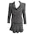 NEW VINTAGE CHANEL SUIT SET JACKET SKIRT P09701 XS 34 Black wool Dark grey Tweed  ref.1070926