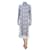 Autre Marque Blue high-neck printed dress with lace trim - size FR 36 Viscose  ref.1070937