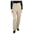 Brunello Cucinelli Pantalon plissé beige en lin mélangé - taille US 6 Viscose  ref.1070942