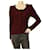 IRO Molly Burgundy Knit Woolen Cardigan Jacket padded shoulders sz 0 Dark red  ref.1071184
