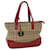 Autre Marque Burberrys Nova Check Sac à main Toile Beige Rouge Auth 53246  ref.1071342