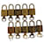 Louis Vuitton padlock 10set Gold Tone LV Auth ep1725 Metal  ref.1071377