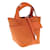 Hermès Toile Picotin-Sperre 18 Orange Leinwand  ref.1071857