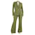 Autre Marque Ensemble blazer et pantalon portefeuille vert - taille UK 8 Triacétate  ref.1071881
