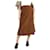 Autre Marque Brown corduroy A-line skirt - size UK 8 Cotton  ref.1071887