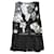 Regata Chanel preta com franjas e padrão floral Preto Algodão  ref.1072087