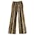 Céline Pantaloni Celine con motivi e ricami dorati D'oro Sintetico  ref.1072145