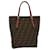 FENDI Zucca Canvas Hand Bag Brown Auth 54860 Cloth  ref.1072310