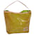 FENDI punching Hand Bag Patent leather Yellow Auth yk8587  ref.1072374