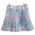 Christian Dior x John Galliano 2003 Punched Cotton Pleated Skirt. Pink Light blue  ref.1072547