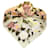 Chanel Vintage Helles Limettengrün / Rosafarbener quadratischer Schal aus Seidentwill mit Kamelienmuster Mehrfarben  ref.1072586