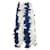 Marni Azul / Falda de cuero con print de flores blanca Azul marino  ref.1072600
