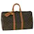 Louis Vuitton-Monogramm Keepall 45 Boston Bag M.41428 LV Auth am4854 Braun Leinwand  ref.1072654