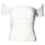 Valentino Garavani Top con hombros descubiertos y panel de encaje Valentino en viscosa blanca Blanco Fibra de celulosa  ref.1072736